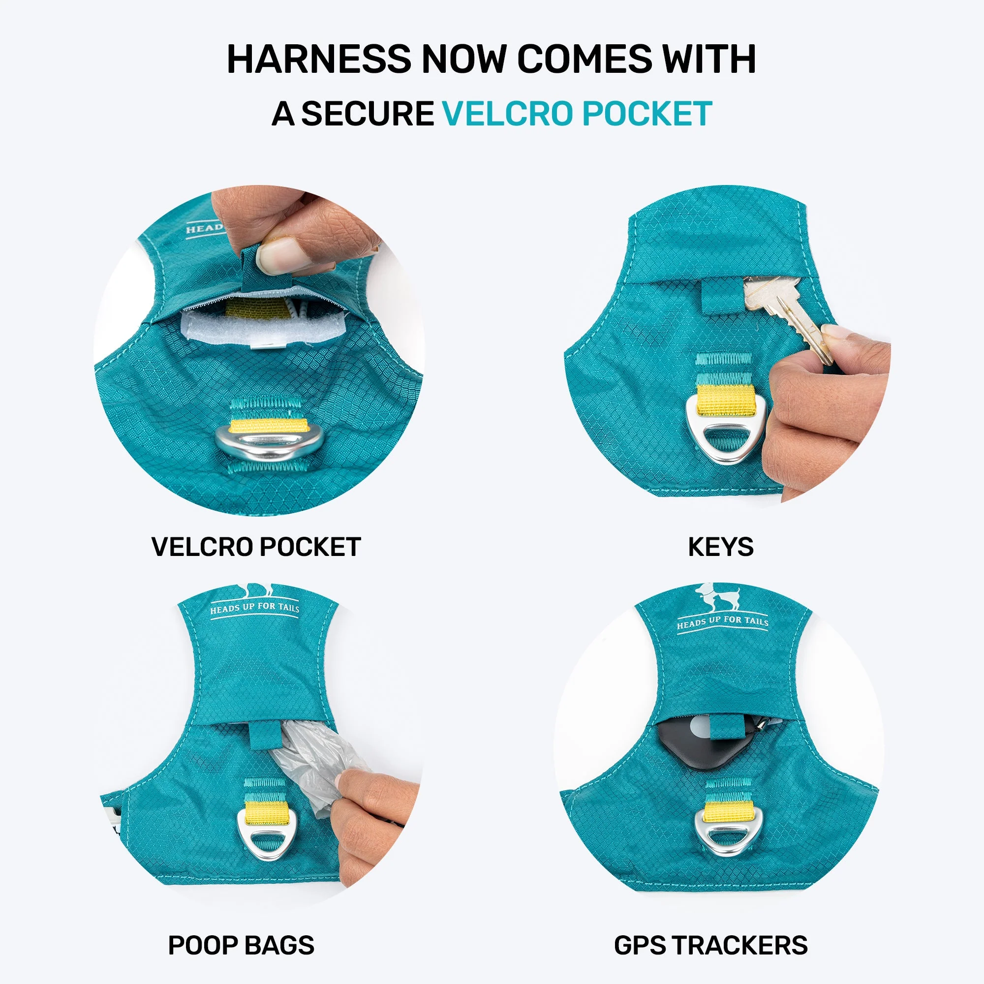 HUFT Walkmate Harness for Dogs (Teal Green) - Image 7