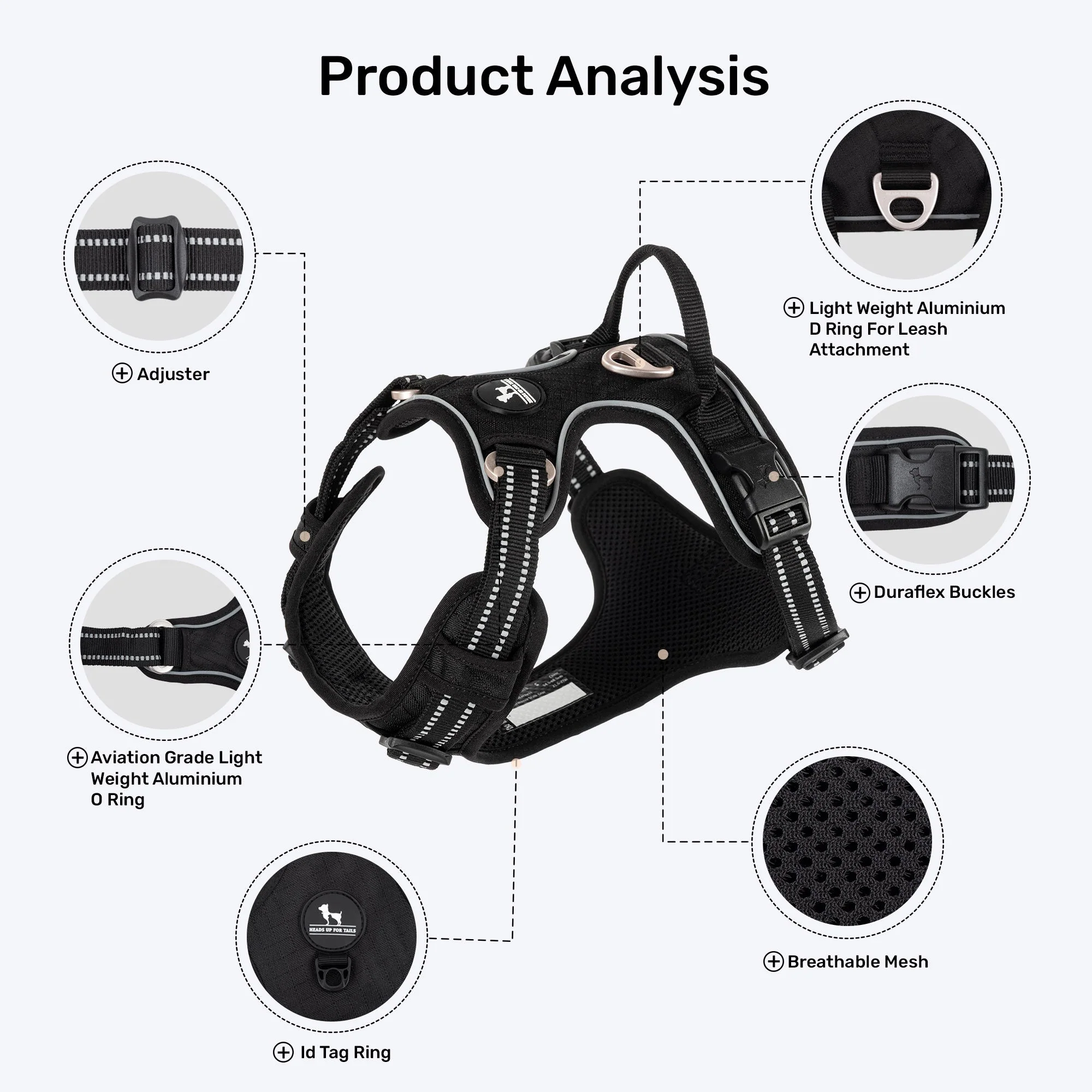HUFT Xplorers Harness for Dogs (Black) - Image 4