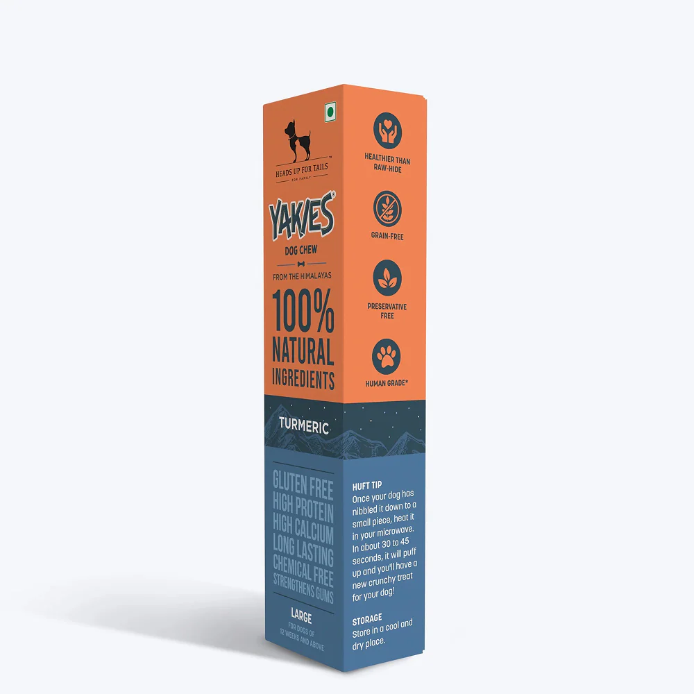 HUFT Yakies 100% Natural and Vegetarian Turmeric Gluten Free Chew Bone for Dogs - Image 9