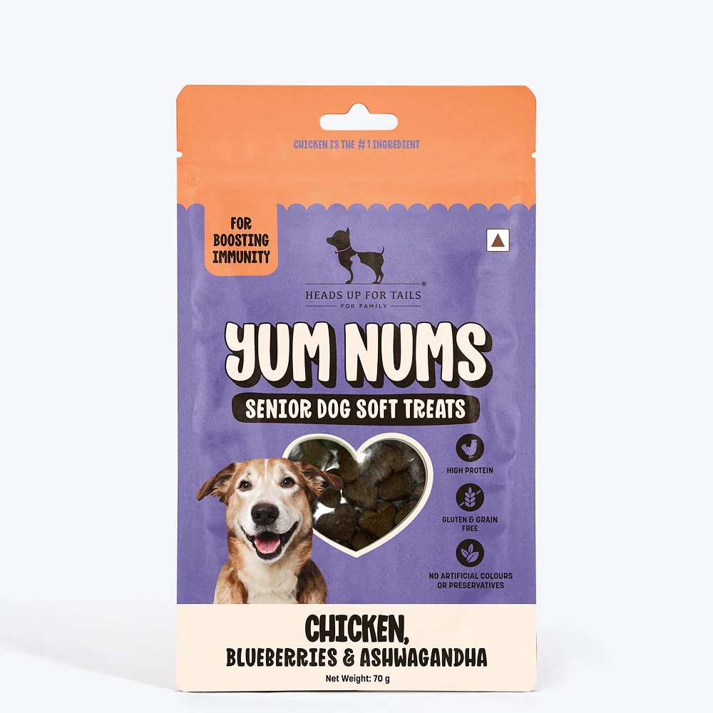 HUFT Yum Nums Grain Free Chicken, Blueberries & Ashwagandha Soft & Chewy Sticks Senior Dog Treats - Image 8