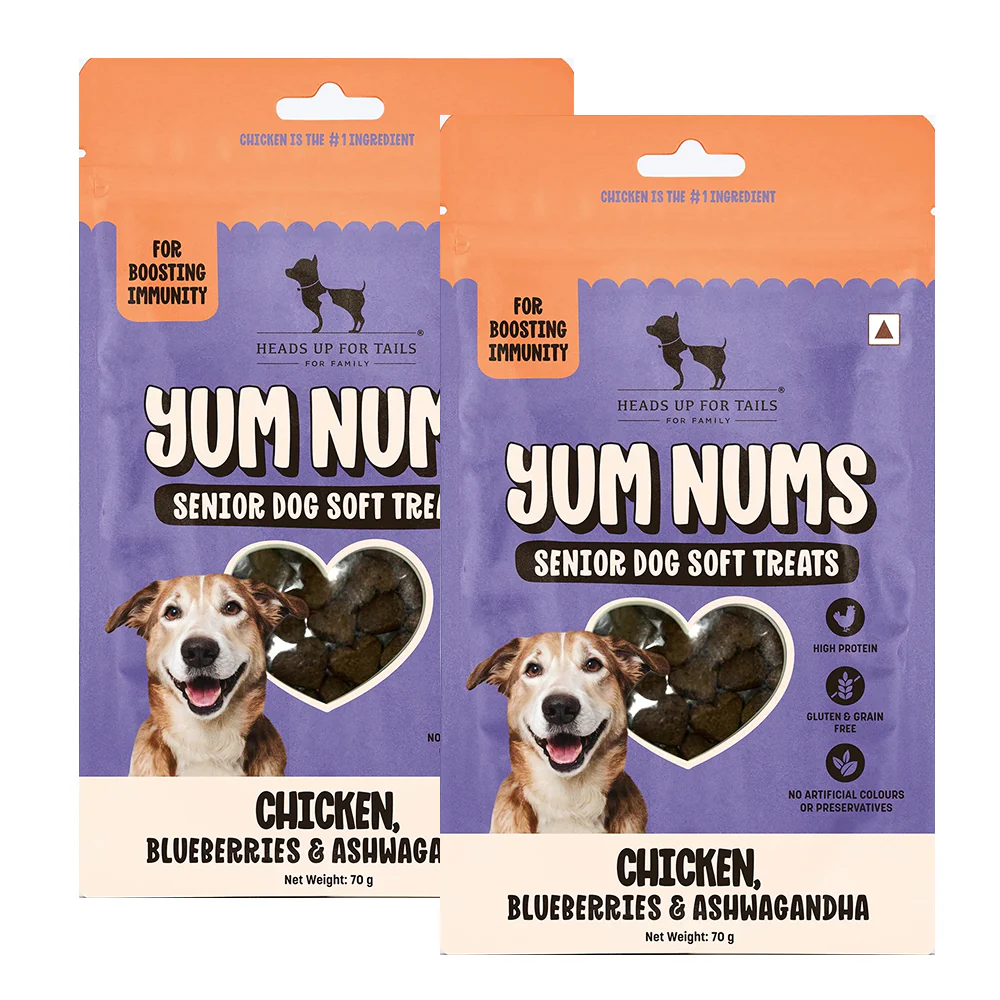 HUFT Yum Nums Grain Free Chicken, Blueberries & Ashwagandha Soft & Chewy Sticks Senior Dog Treats - Image 9
