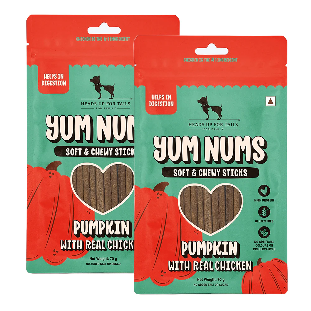 HUFT Yum Nums Pumpkin with Real Chicken Soft and Chewy Grain Free Sticks Treat for Dogs - Image 8