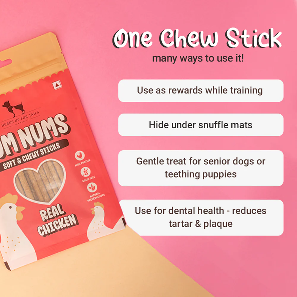 HUFT Yum Nums Real Chicken Soft & Chewy Sticks Dog Treats - Image 2