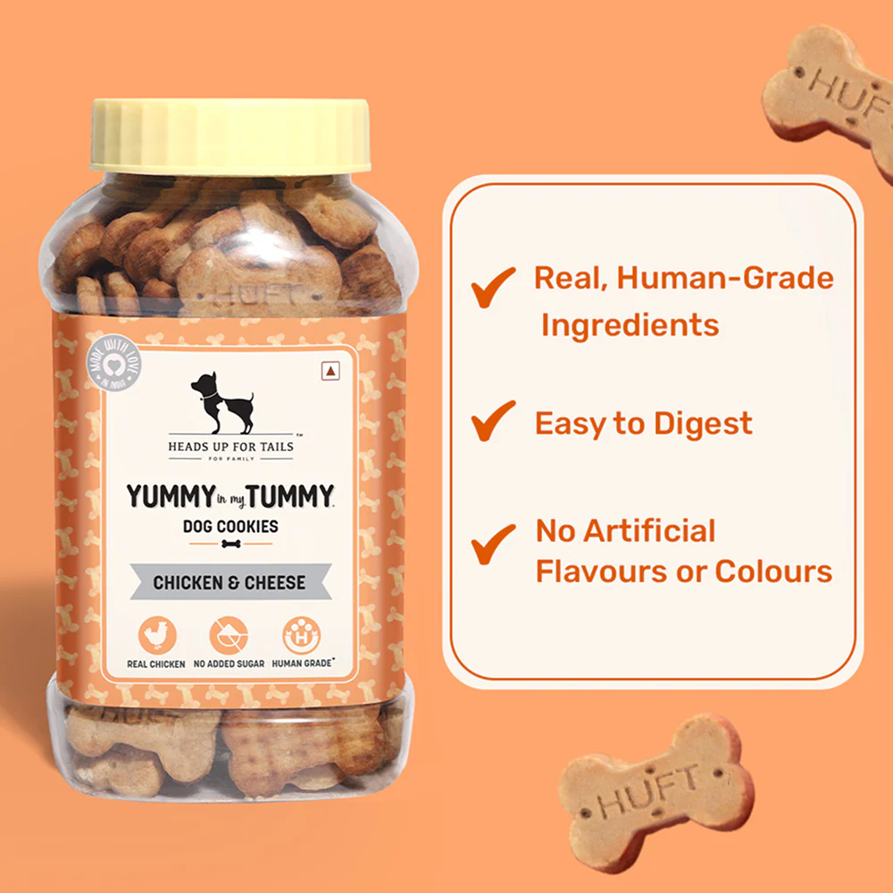 HUFT Yummy in my Tummy Chicken and Cheese Cookies Dog Treats - Image 4