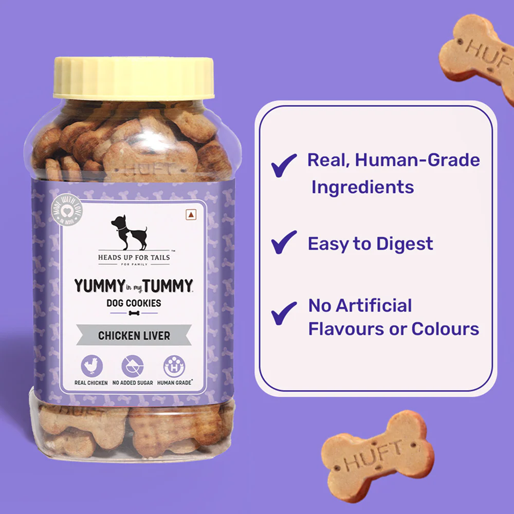 HUFT Yummy in my Tummy Chicken Liver Cookies Dog Treats - Image 3