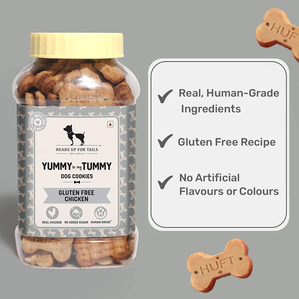 HUFT Yummy in My Tummy Gluten Free Real Chicken Cookies Dog Treats - Image 4