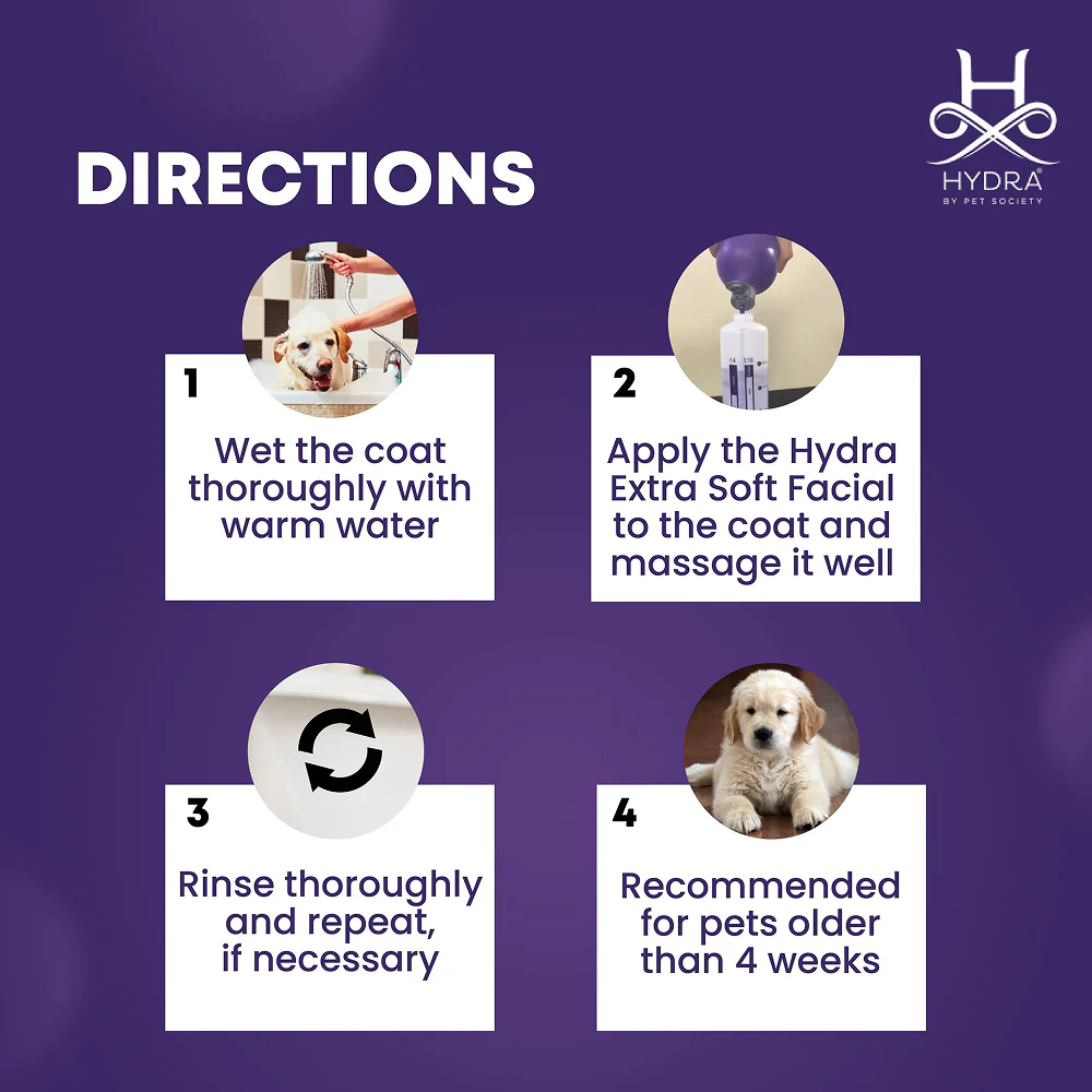 Hydra Groomers Extra Soft Facial Ultra Gentle Face & Body Shampoo for Cats & Dogs - Image 5