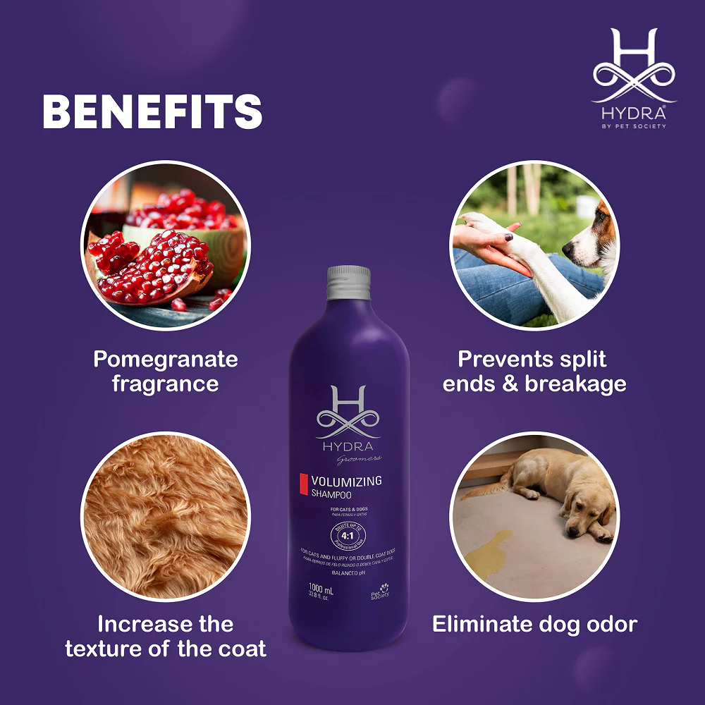 Hydra Groomers Fluffy or Double Coat Volumizing Shampoo for Cats & Dogs - Image 3