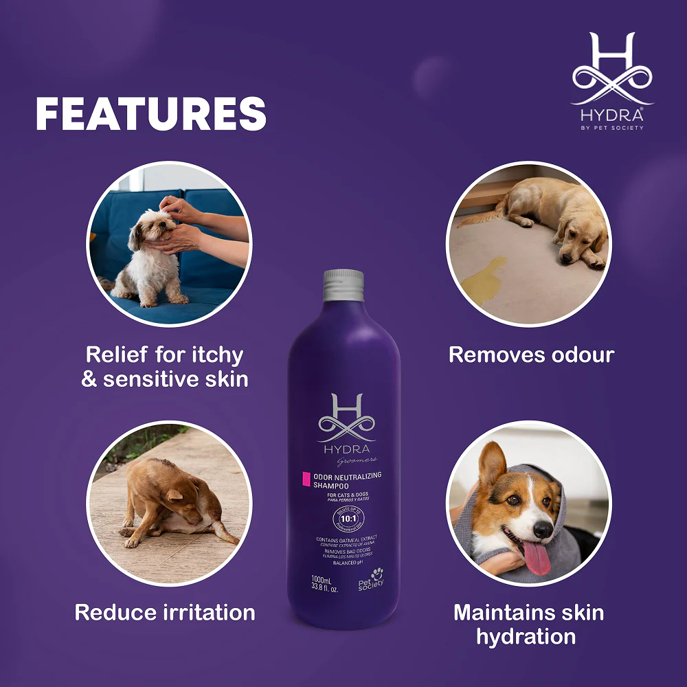 Hydra Groomers Oatmeal Extract Odor Neutralizing Shampoo for Cats & Dogs - Image 2