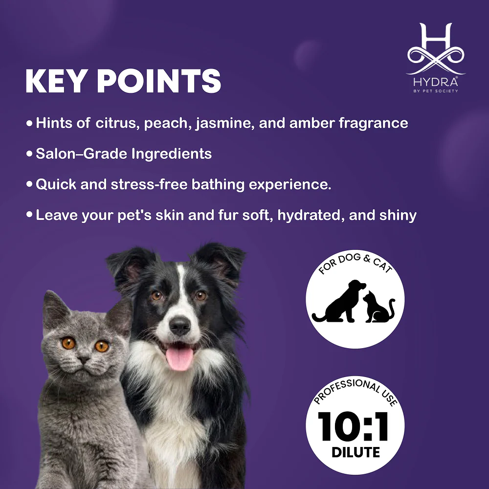 Hydra Groomers Oatmeal Extract Odor Neutralizing Shampoo for Cats & Dogs - Image 3