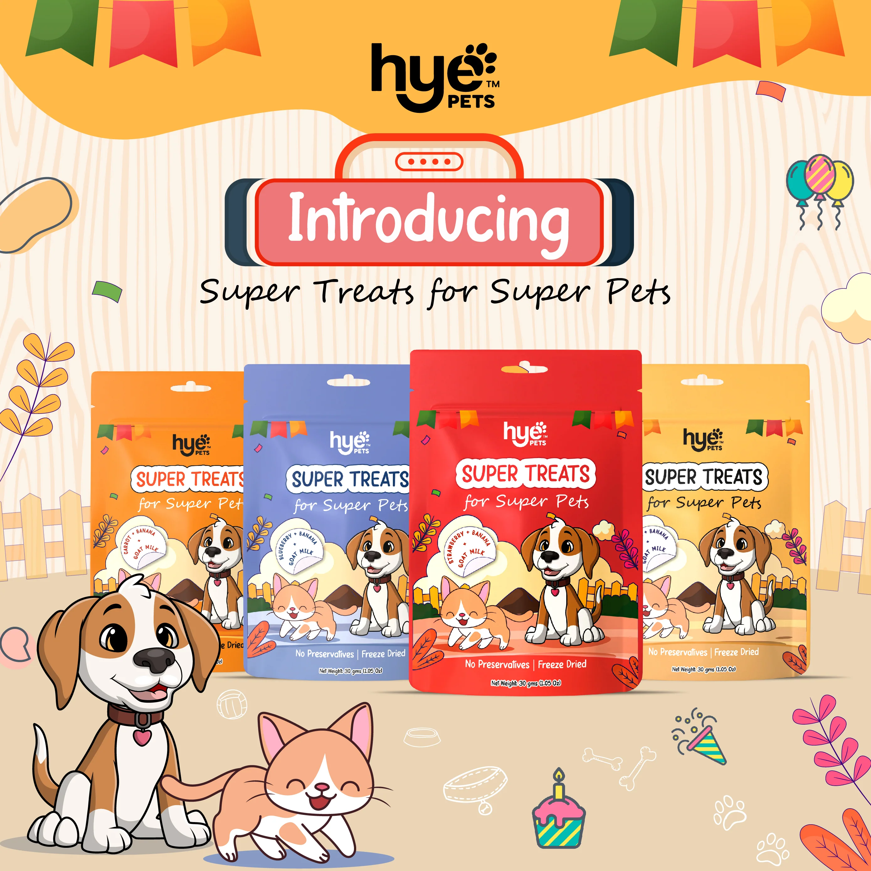 HYE Pets Freeze Dried Treats with Goat Milk, Pumpkin, and Banana for Dogs and Cats - Image 4