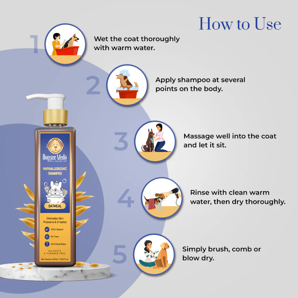 Dogsee Veda Hypoallergenic Oatmeal Shampoo for Dogs (200ml) - Image 6