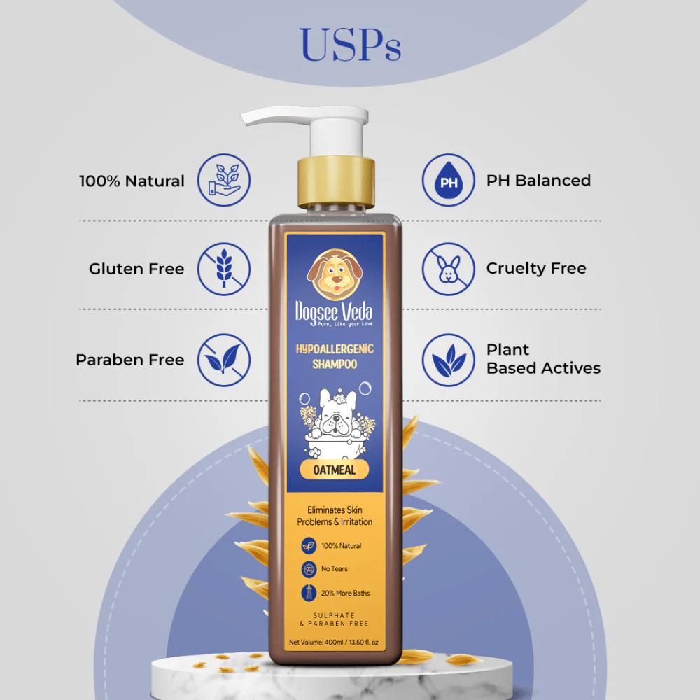 Dogsee Veda Hypoallergenic Oatmeal Shampoo for Dogs (200ml) - Image 7