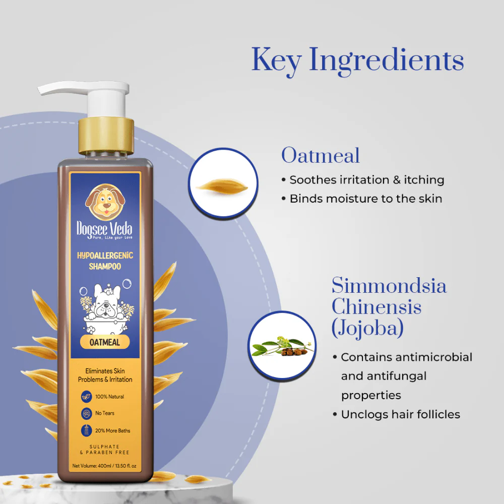 Dogsee Veda Hypoallergenic Oatmeal Shampoo for Dogs (200ml) - Image 8