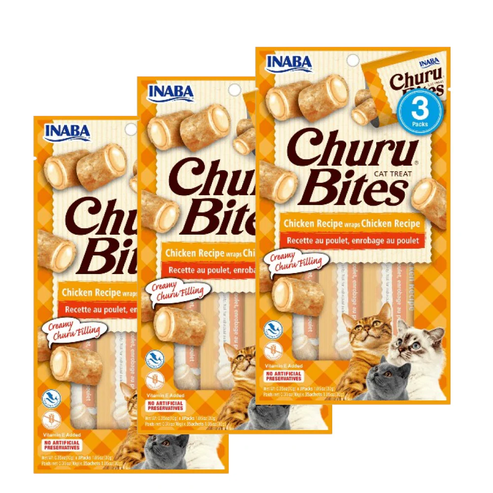 INABA Churu Bites Chicken Recipe Wraps Chicken Recipe Cat Treats - Image 3