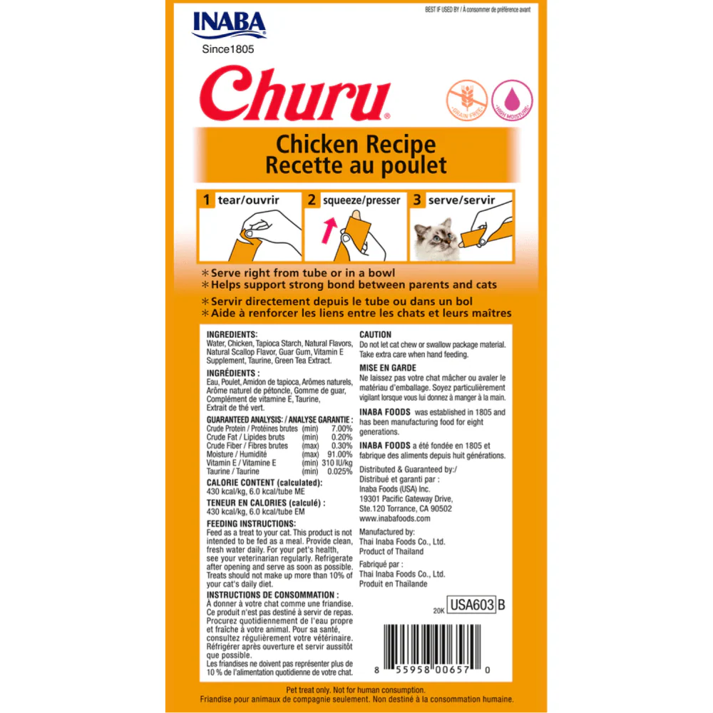 INABA Churu Chicken Creamy Cat Treats - Image 2