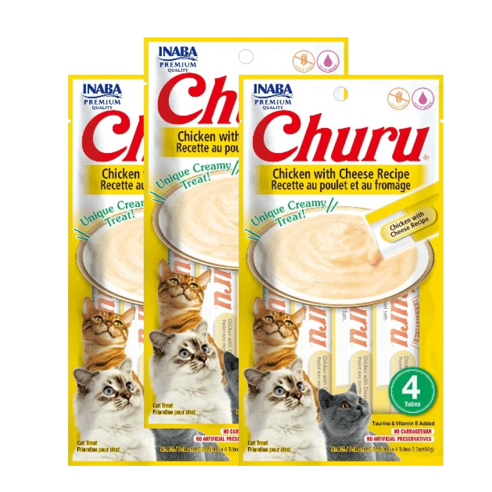INABA Churu Chicken with Cheese Cat Treats - Image 3