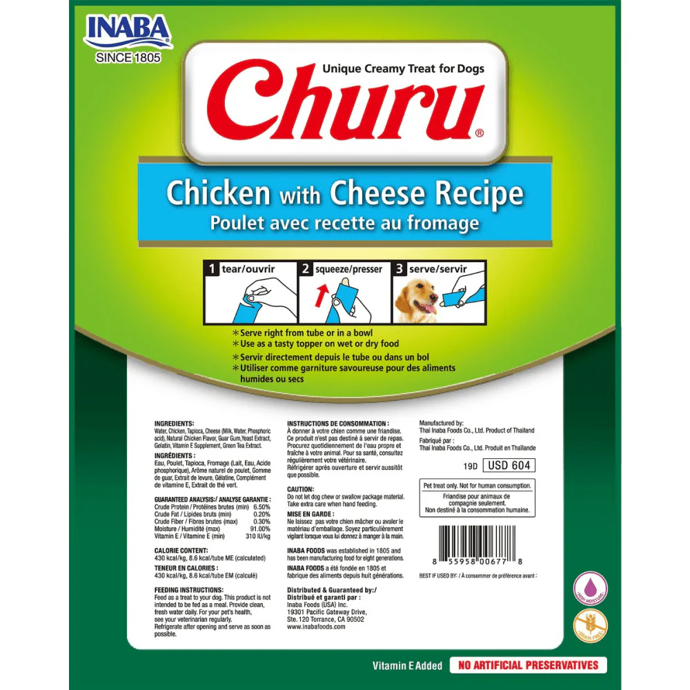 INABA Churu Chicken with Cheese Flavour Dog Treats - Image 2