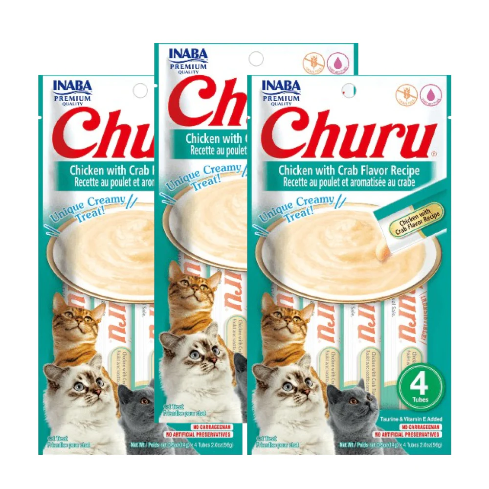INABA Churu Chicken with Crab Creamy Cat Treats - Image 3
