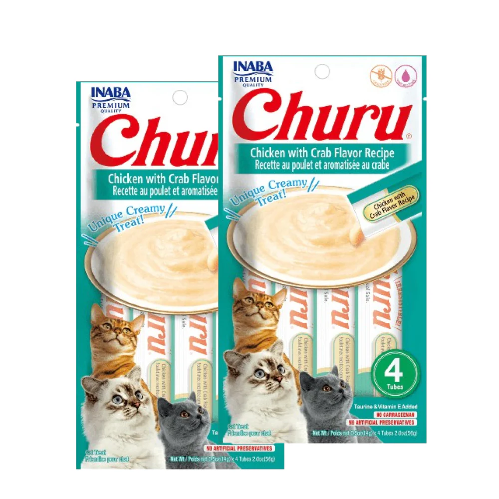 INABA Churu Chicken with Crab Creamy Cat Treats - Image 4