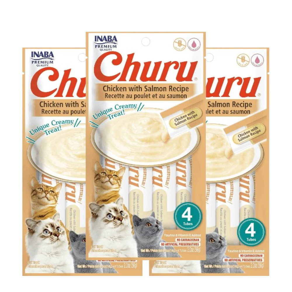 INABA Churu Chicken with Salmon Cat Treats - Image 3