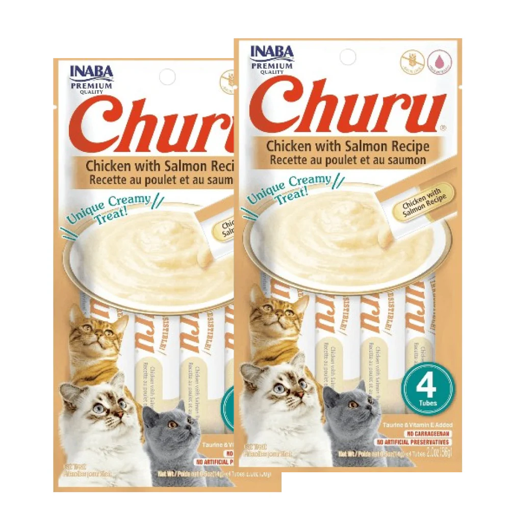 INABA Churu Chicken with Salmon Cat Treats - Image 4