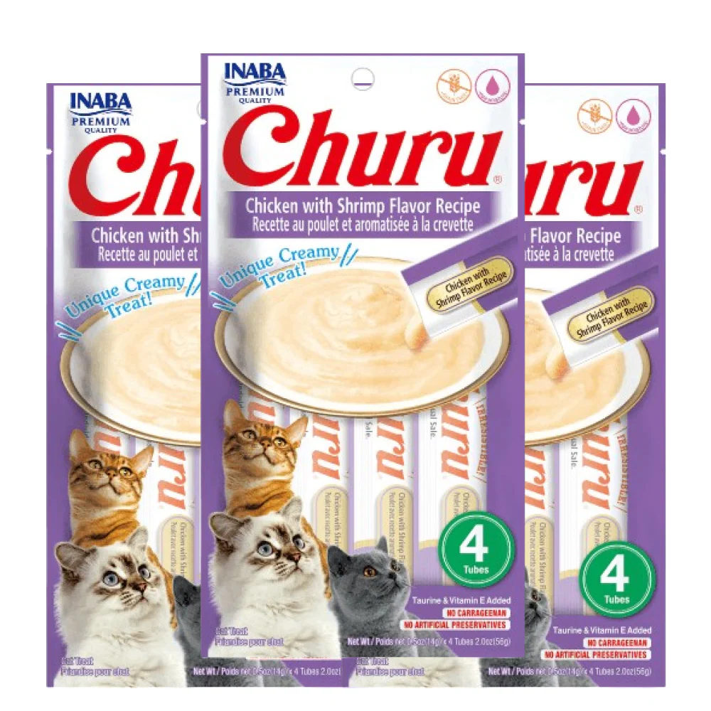 INABA Churu Chicken with Shrimp Creamy Cat Treats - Image 3