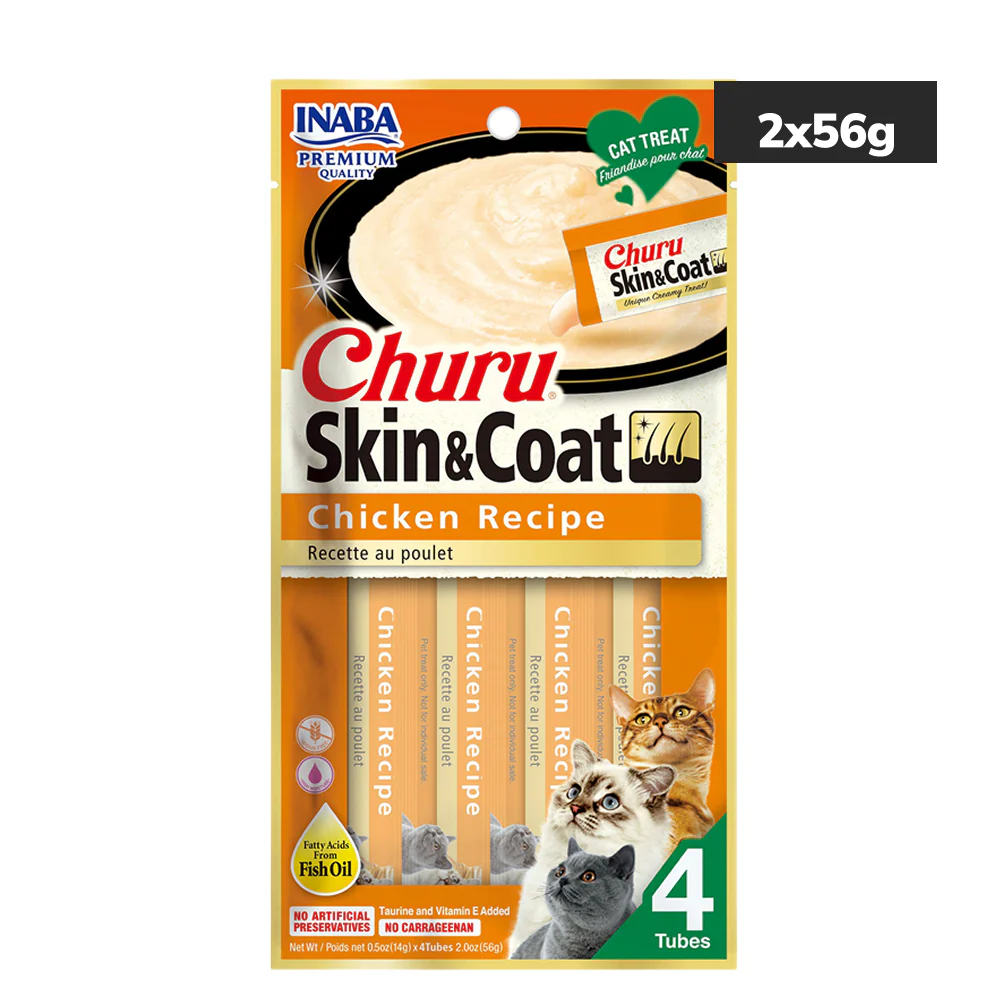 INABA Churu Skin & Coat Chicken Recipe Cat Treats - Image 3