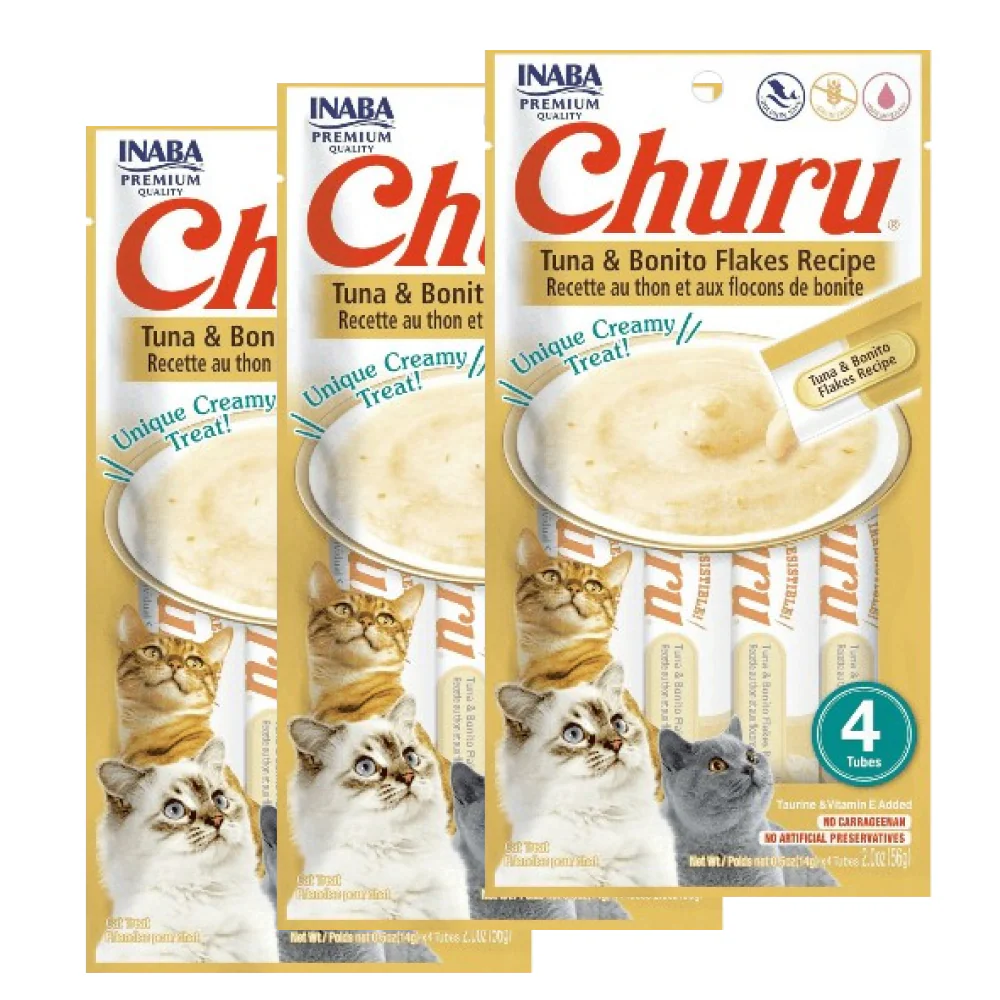 INABA Churu Tuna & Bonito Flakes Recipe Cat Treats - Image 8