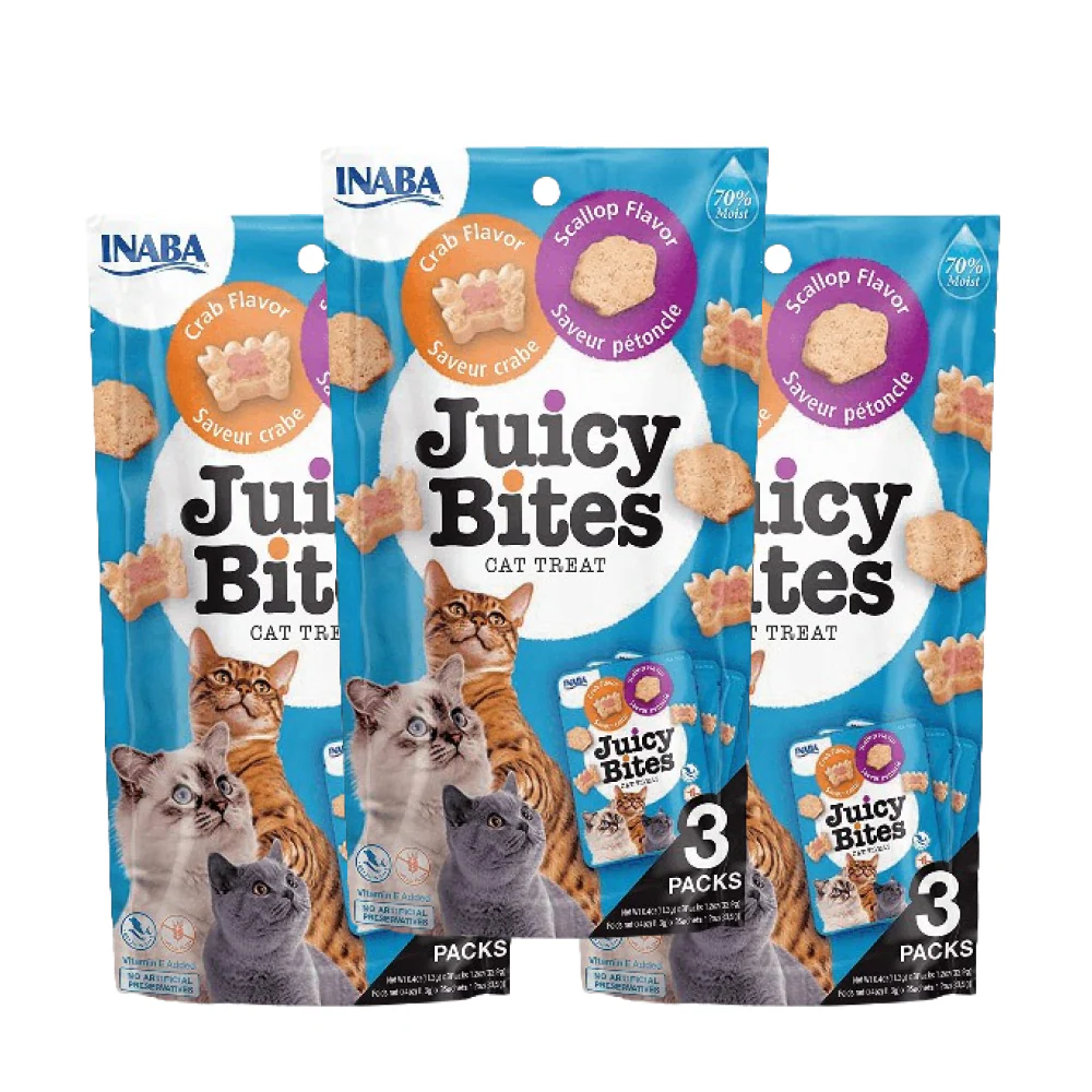 INABA Juicy Bites Scallop and Crab Flavoured Cat Treats - Image 5