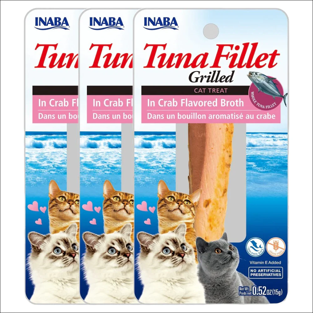 INABA Tuna Fillet Grilled in Crab Flavoured Broth Cat Treats - Image 3