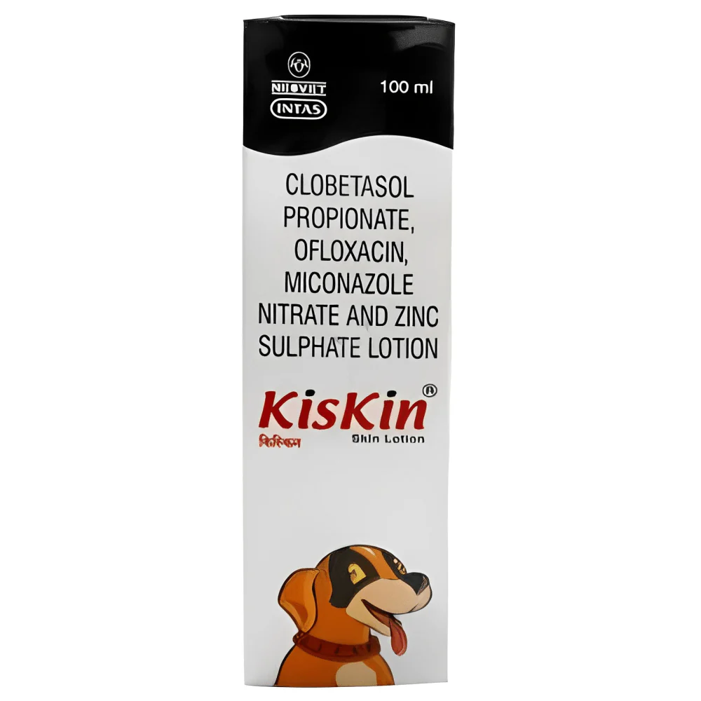 Intas Kiskin Lotion (100ml) and Kiskin Ointment (Cream) (50g) for Dogs and Cats Combo - Image 2