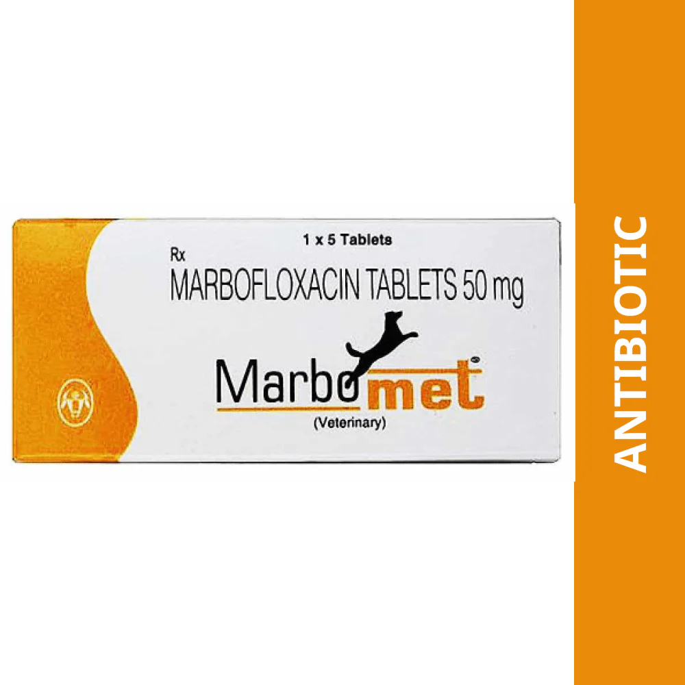 Intas Marbomet 50mg (Marbofloxacin) Tablets for Dogs & Cats