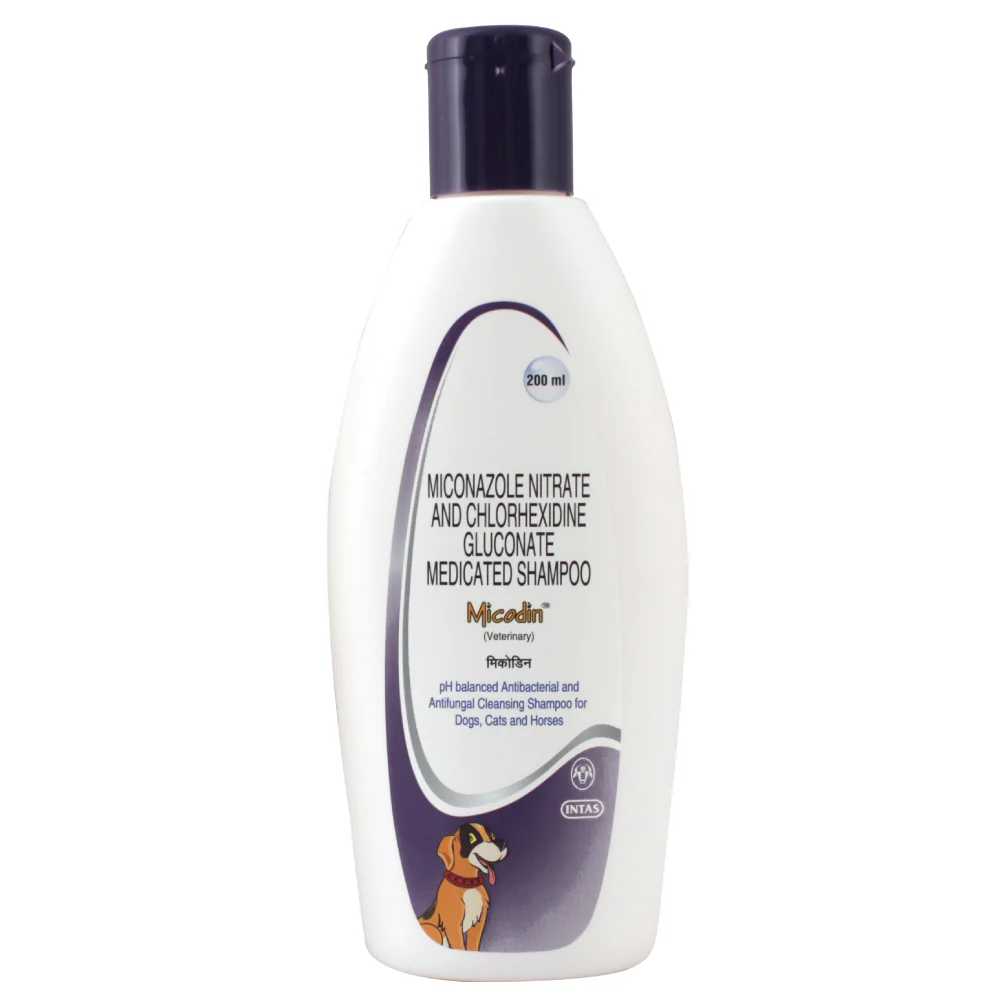 Intas Micodin Antifungal & Antibacterial Shampoo for Dogs and Cats - Image 3
