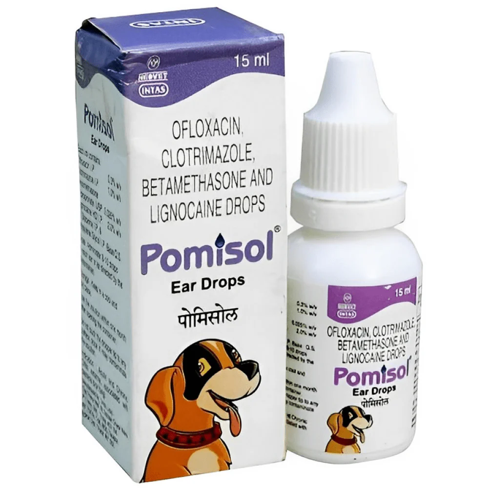 Intas Pomisol Ear Drops (15ml) and Kiskin Lotion (100ml) for Dogs & Cats Combo - Image 2