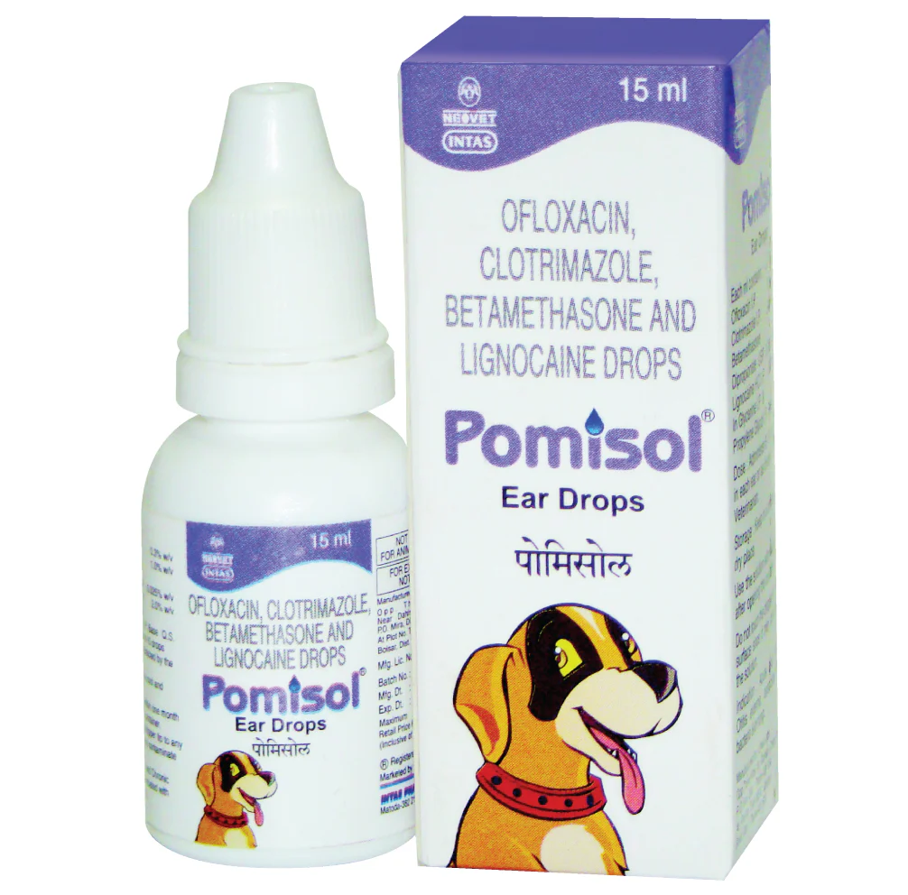 Intas Pomisol Ear Drops for Dogs & Cats (15ml) - Image 3