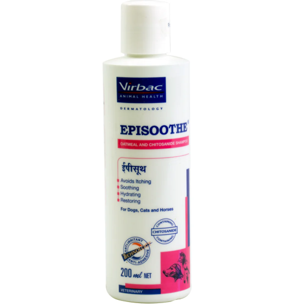 Intas Pomisol Ear Drops 15ml and Virbac Episoothe Oatmeal Shampoo 200ml for Dogs & Cats Combo - Image 3