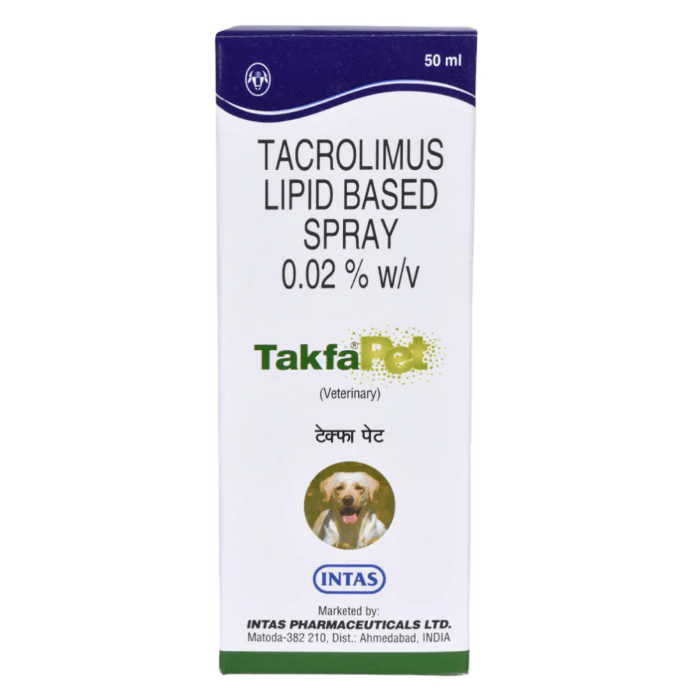 Intas Takfa Pet Spray (Tacrolimus) for Dogs (50ml) - Image 2