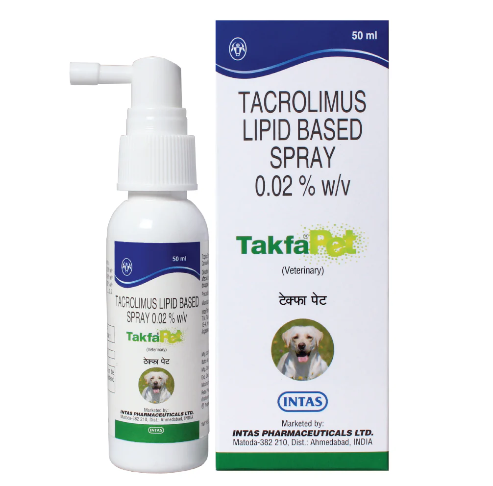 Intas Takfa Pet Spray (Tacrolimus) for Dogs (50ml) - Image 3