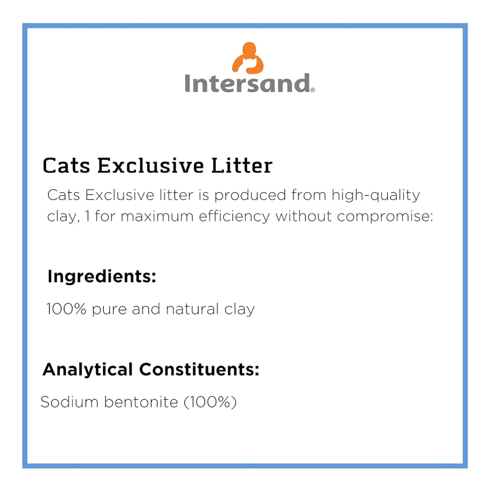 Intersand Cat's Exclusive Sodium Bentonite Clumping Unscented Cat Litter - Image 4