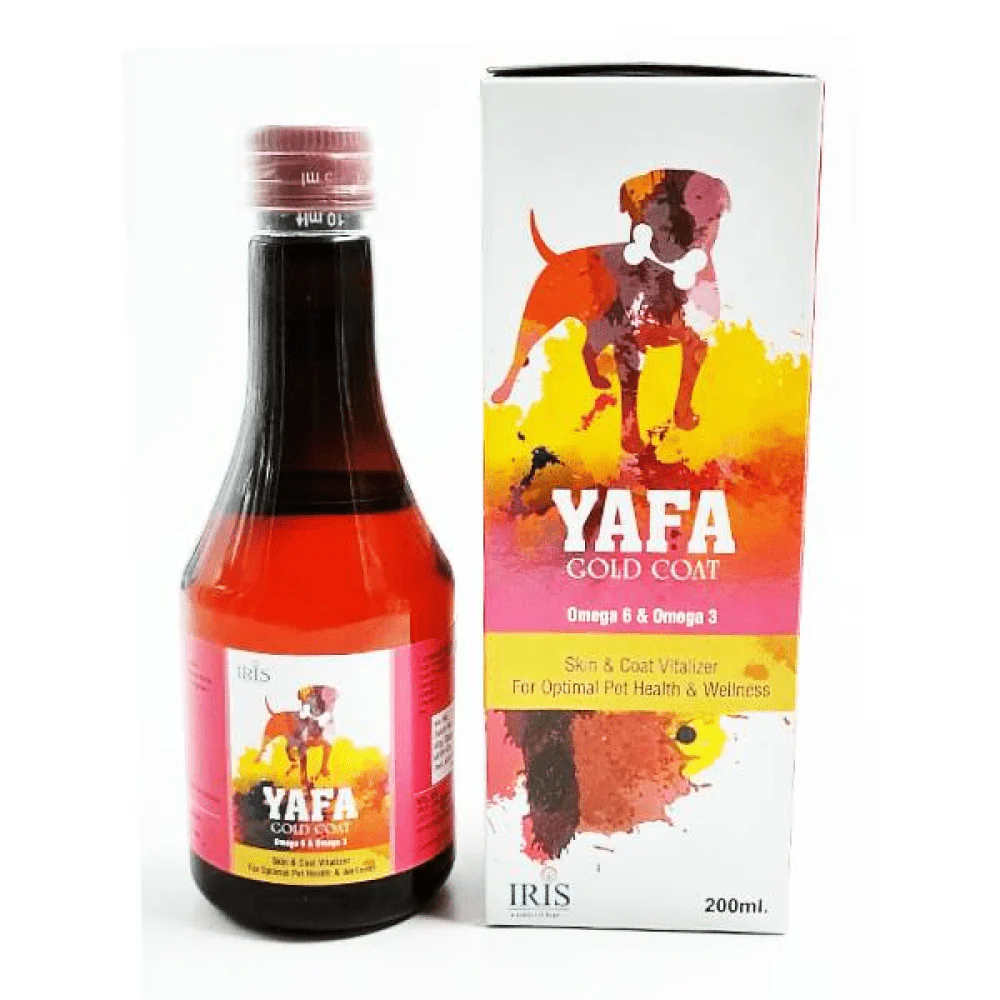 Iris Yafa Gold Coat Omega 3 + 6 Syrup for Dogs and Cats (200ml) - Image 2