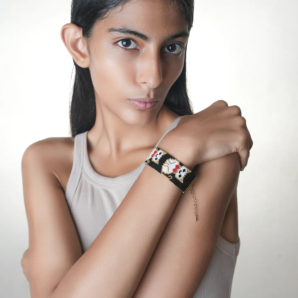 Jenni & Janki Minimalist Handwoven Miyuki Cat Bracelet - Image 3