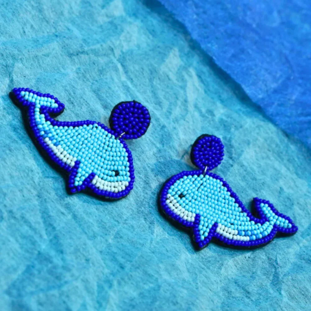 Jenni & Janki Handcrafted Alice Dolphin Earrings - Image 2