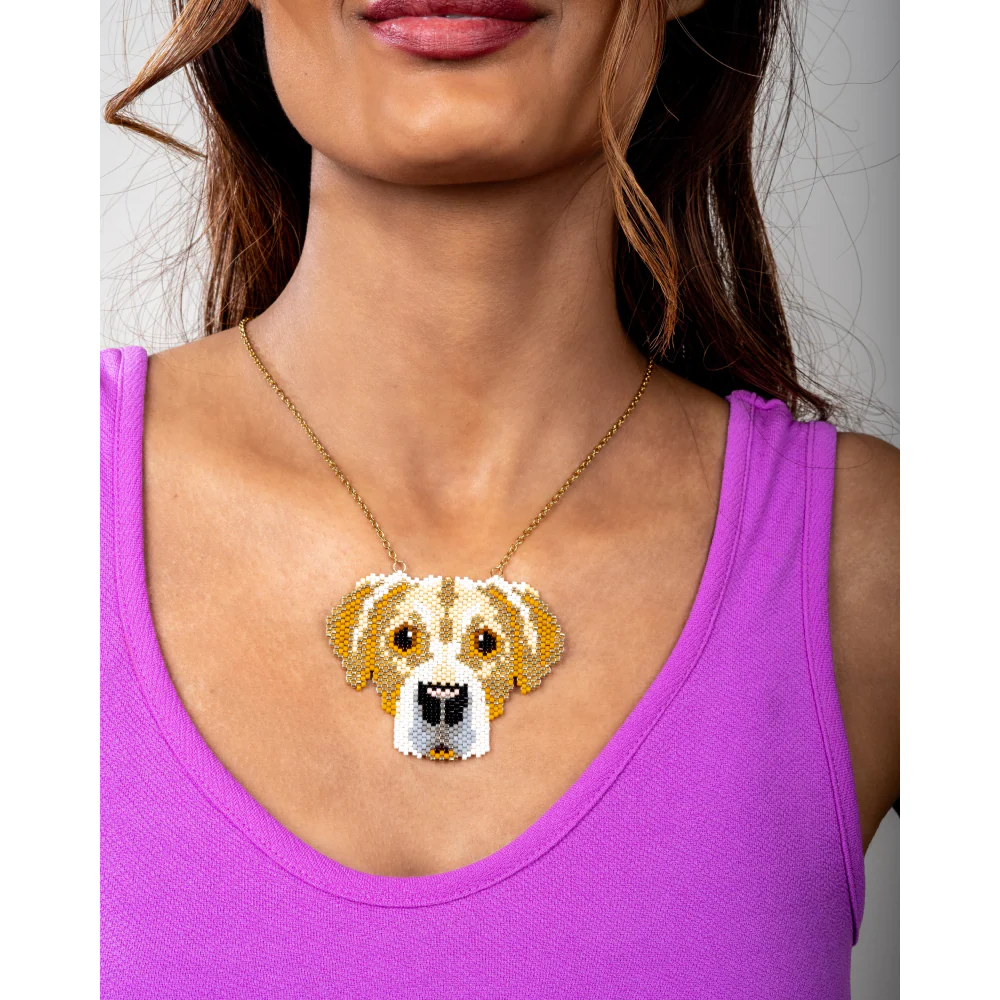 Jenni & Janki Handcrafted Miyuki Labrador Dog Necklace - Image 2