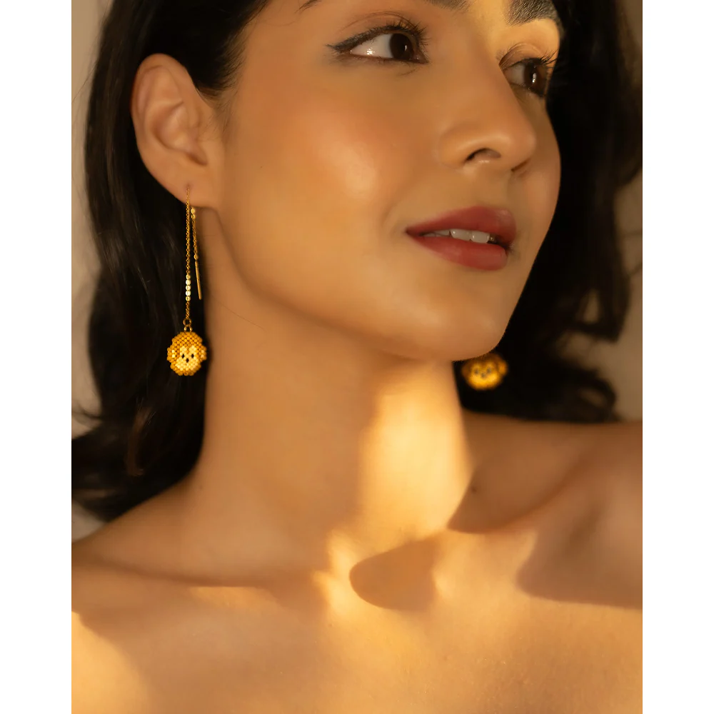 Jenni & Janki Handcrafted Miyuki Monkey Earrings - Image 4