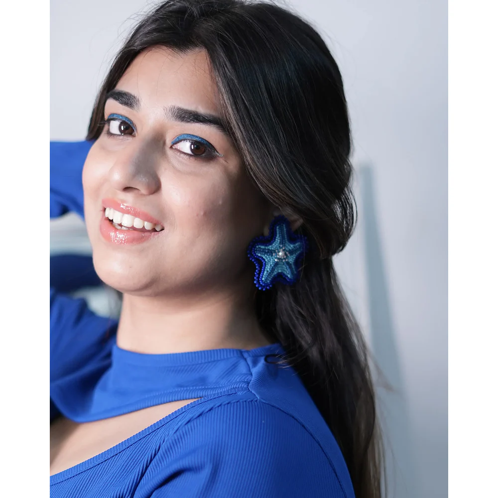 Jenni & Janki Handcrafted Miyuki Star Machhli Earrings - Image 2