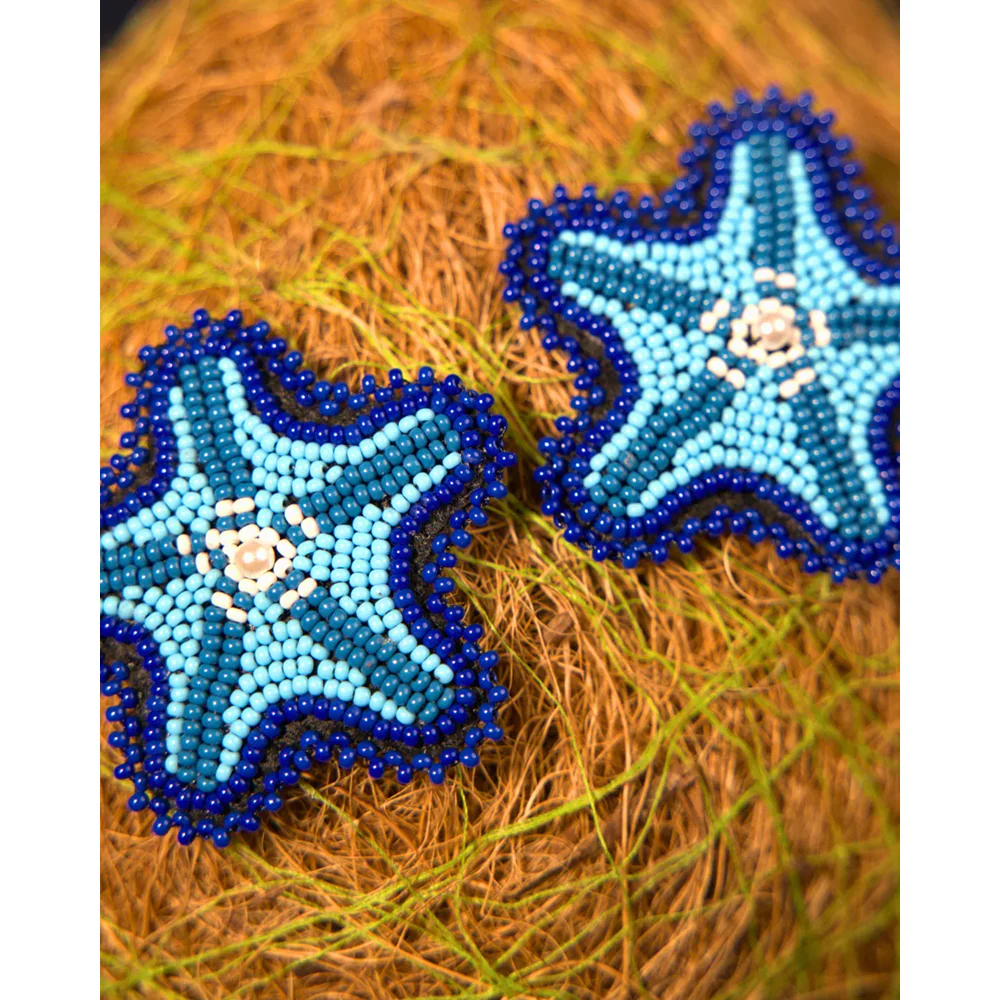 Jenni & Janki Handcrafted Miyuki Star Machhli Earrings - Image 3