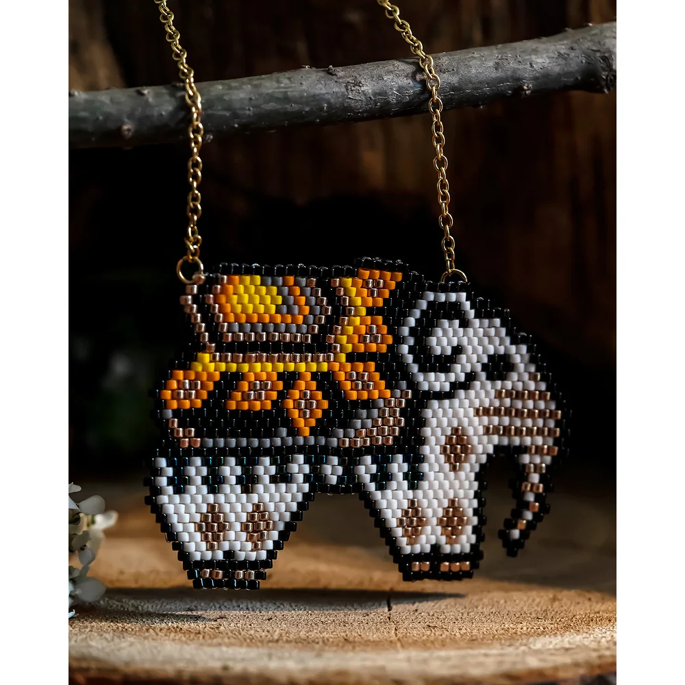 Jenni & Janki Handcrafted Miyuki Sunset Safari Necklace - Image 2