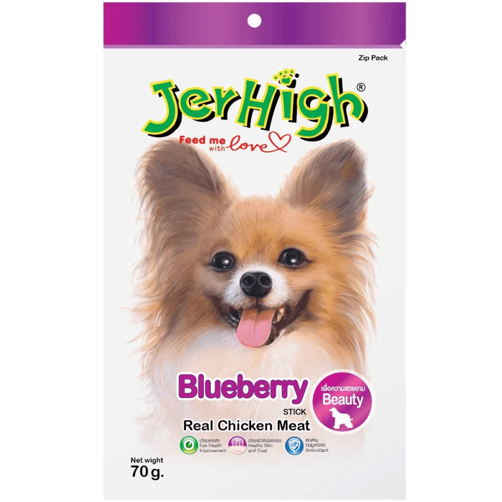 JerHigh Chicken Blueberry And  Chicken Strawberry Dog Treats Combo - Image 2