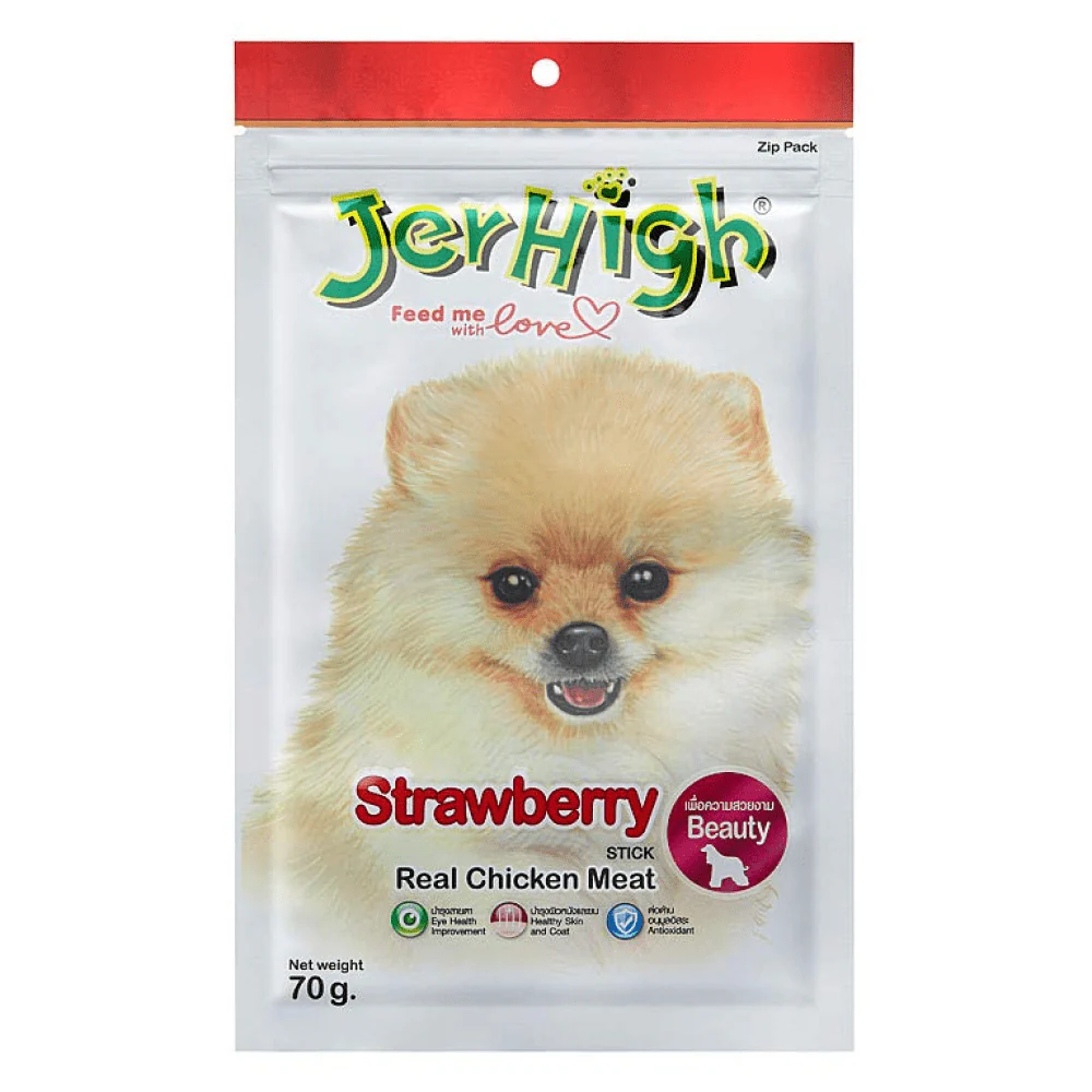 JerHigh Chicken Blueberry And  Chicken Strawberry Dog Treats Combo - Image 4